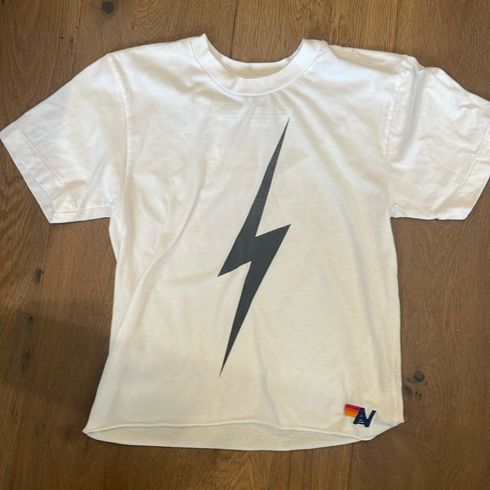 Aviator Nation White Lighting Shirt (size xs)